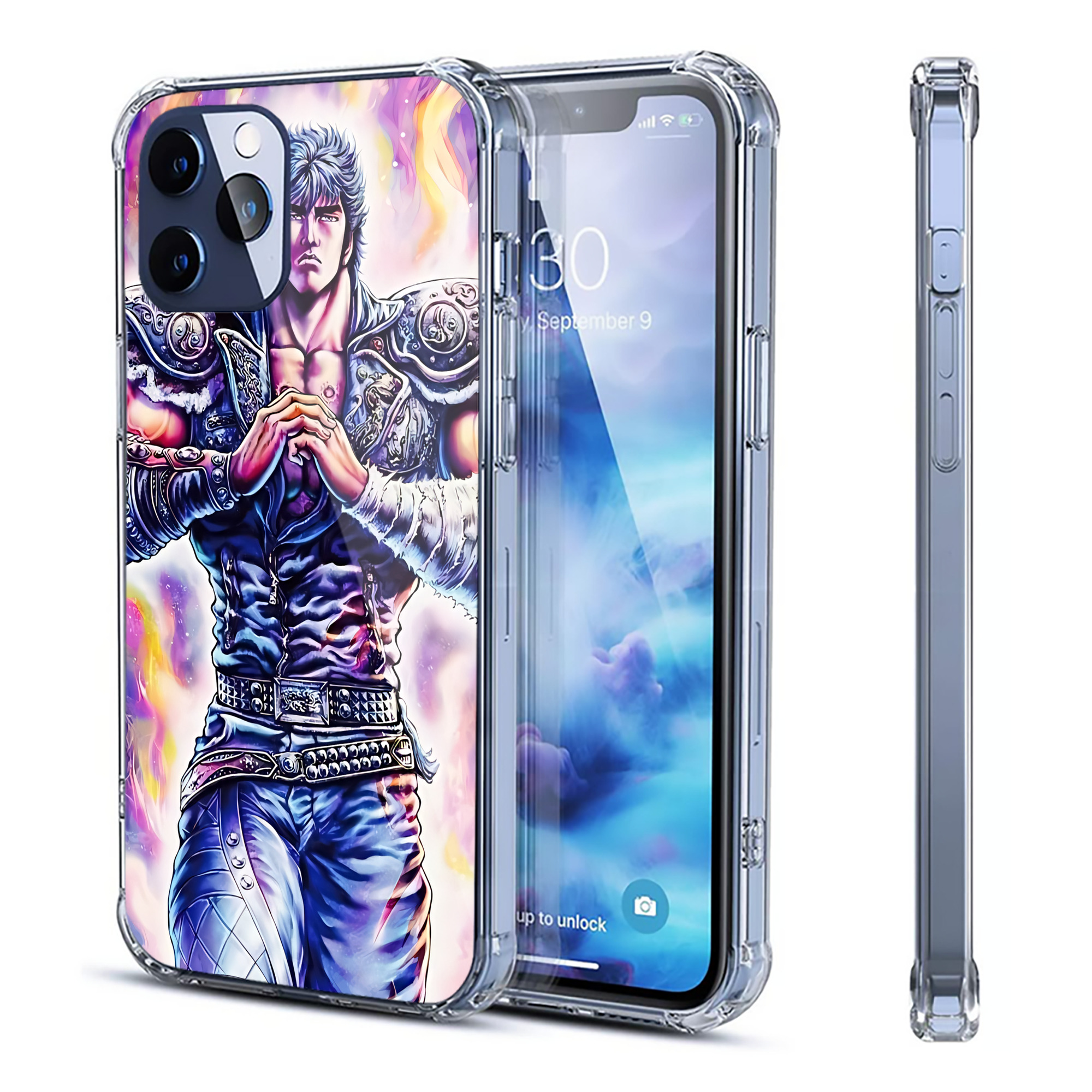 （画像用） 北斗の拳 Fist of the North Star 【iPhone 12シリーズ対応】透明スマホケース（クリアソフトケース）